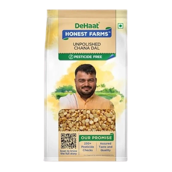 DeHaat Honest Farms Pesticide Free Unpolished Chana Dal 500g