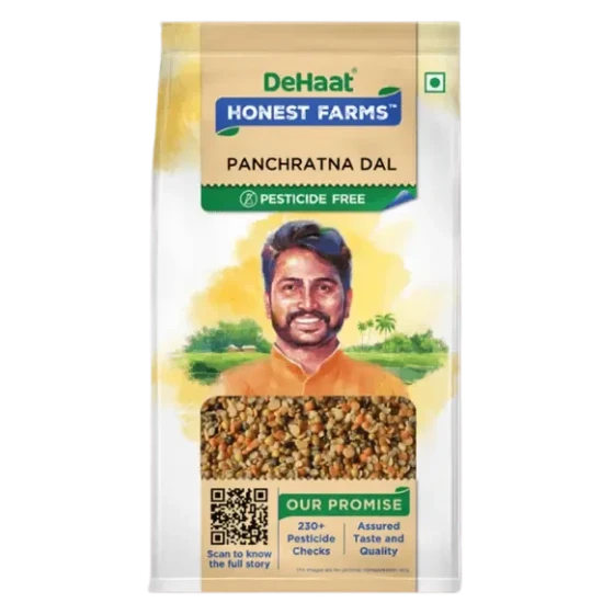 DeHaat Honest Farms Pesticide Free Panchratna Dal 500 Gm