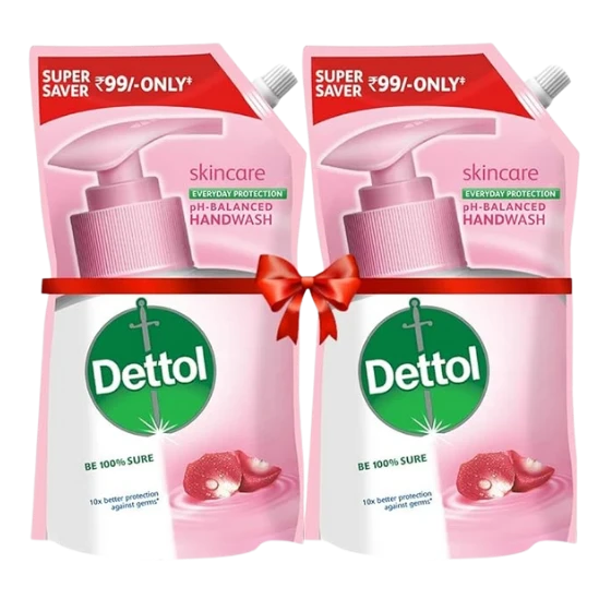 Dettol Liquid Handwash Refill - Skincare Moisturizing Hand Wash (Pack of 2 - 675ml each)