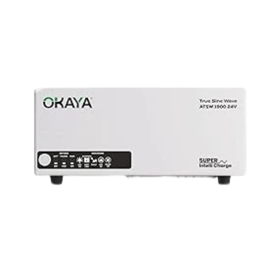 Okaya ATSW 1900 Inverter for Home, Office & Shops | 1650VA/24V Pure Sinewave