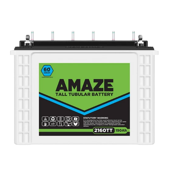 Amaze Tall Tubular Battery for Home, Office & Shops | 2160TT 150Ah | Easy Installation | Durable and Reliable Inverter Battery | Minimum Maintenance | with 60 Months Warranty