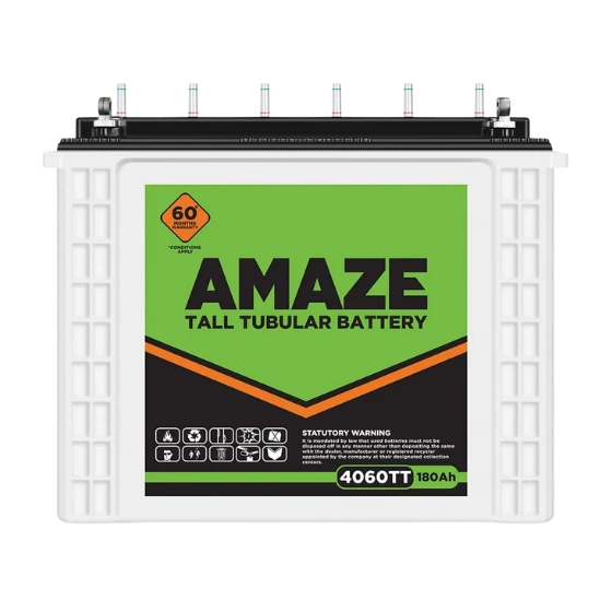 Amaze Tall Tubular Battery for Home, Office & Shops | 4060TT 180Ah | Easy Installation | Durable and Reliable Inverter Battery | Minimum Maintenance | with 60 Months Warranty
