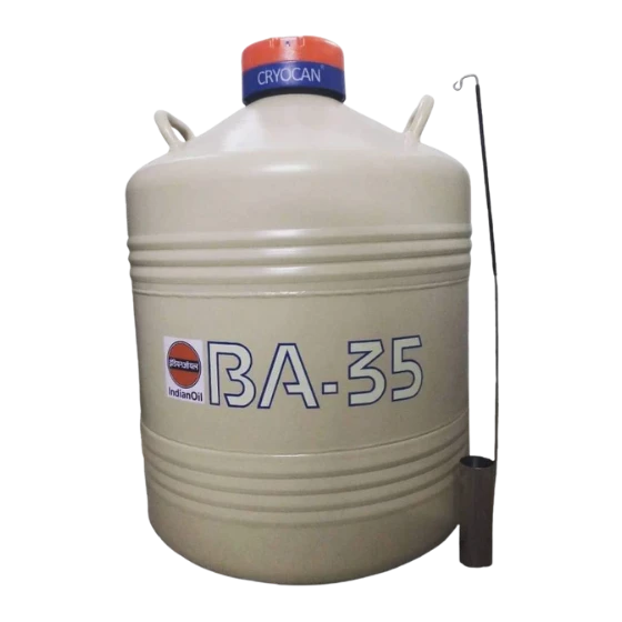 LIQUID NITROGEN CONTAINER EMPTY MODEL-BA-35